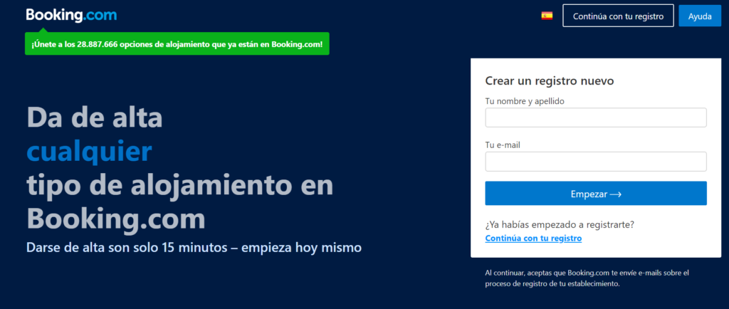 cómo anunciarse en booking