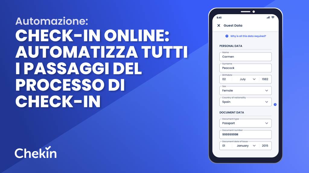 Check-in online- Automatizza tutti i passaggi del processo di check-in